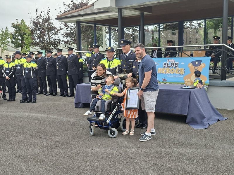 There was smiles and laughter in abundance at Templemore Garda College, as 31 new Gardaí were conferred as part of the Little Blue Heroes foundation, August 19. Families and spectators were treated to a marching performance from the Garda class of 2025, intake 244 - who are set to graduate themselves on Friday, August 22. Children and teenagers with serious illnesses received honorary degrees and badges. Comedian and actor Pat Shortt was in attendance at the event representing the Blue Knights motorcycle club, to the delight of many parents along with the new honorary Gardaí. Paw Patrol and Minnie Mouse also hit the scene and proved to be very popular with the Little Blue Heroes. READ MORE: Ever hear of a split mortgage? Third option for homebuyers in fixed vs variable debate The Gardaí have raised one million Euro for the Little Blue Heroes, according to the charity’s co-founder Alan Roughneen. One parent said that while financial assistance for families with serious illnesses is a part of the Little Blue Heroes, the Gardaí are extremely subtle about fundraising, and never do so in front of the children. The charity also runs a buddy program, where an assigned volunteer Garda will regularly visit a family they are paired with. After a parade which featured motorcycles, Garda escorts and of course the new honorary recruits, Alan Roughneen gave a speech thanking the Little Blue Heroes for their “ongoing engagement and friendship with our Garda Buddies” saying that their effort is “what makes our honorary Garda program work”. The Little Blue Heroes Foundation was established in 2017, and is a charity led by Garda members, retired Garda members and people from local communities on a voluntary basis.