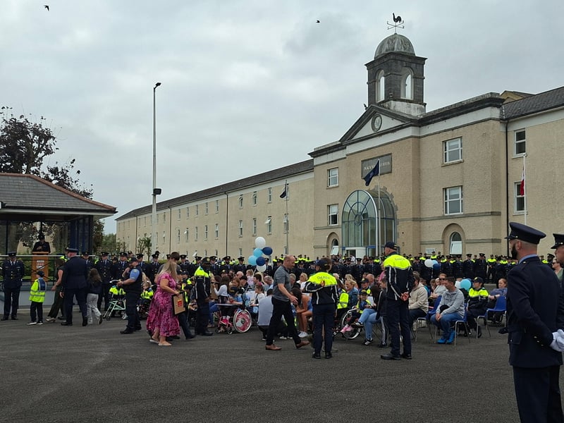 There was smiles and laughter in abundance at Templemore Garda College, as 31 new Gardaí were conferred as part of the Little Blue Heroes foundation, August 19. Families and spectators were treated to a marching performance from the Garda class of 2025, intake 244 - who are set to graduate themselves on Friday, August 22. Children and teenagers with serious illnesses received honorary degrees and badges. Comedian and actor Pat Shortt was in attendance at the event representing the Blue Knights motorcycle club, to the delight of many parents along with the new honorary Gardaí. Paw Patrol and Minnie Mouse also hit the scene and proved to be very popular with the Little Blue Heroes. READ MORE: Ever hear of a split mortgage? Third option for homebuyers in fixed vs variable debate The Gardaí have raised one million Euro for the Little Blue Heroes, according to the charity’s co-founder Alan Roughneen. One parent said that while financial assistance for families with serious illnesses is a part of the Little Blue Heroes, the Gardaí are extremely subtle about fundraising, and never do so in front of the children. The charity also runs a buddy program, where an assigned volunteer Garda will regularly visit a family they are paired with. After a parade which featured motorcycles, Garda escorts and of course the new honorary recruits, Alan Roughneen gave a speech thanking the Little Blue Heroes for their “ongoing engagement and friendship with our Garda Buddies” saying that their effort is “what makes our honorary Garda program work”. The Little Blue Heroes Foundation was established in 2017, and is a charity led by Garda members, retired Garda members and people from local communities on a voluntary basis.