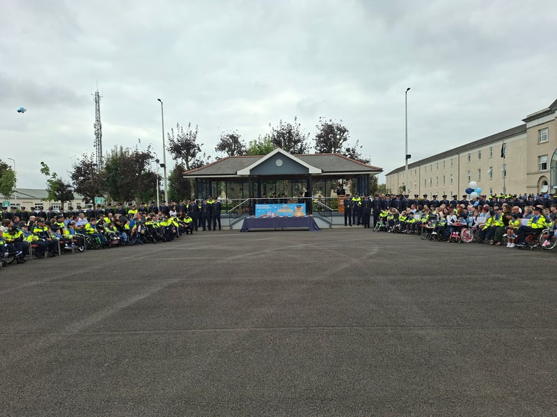 There was smiles and laughter in abundance at Templemore Garda College, as 31 new Gardaí were conferred as part of the Little Blue Heroes foundation, August 19.  Families and spectators were treated to a marching performance from the Garda class of 2025, intake 244 - who are set to graduate themselves on Friday, August 22. Children and teenagers with serious illnesses received honorary degrees and badges.  Comedian and actor Pat Shortt was in attendance at the event representing the Blue Knights motorcycle club, to the delight of many parents along with the new honorary Gardaí. Paw Patrol and Minnie Mouse also hit the scene and proved to be very popular with the Little Blue Heroes.  READ MORE: Ever hear of a split mortgage? Third option for homebuyers in fixed vs variable debate The Gardaí have raised one million Euro for the Little Blue Heroes, according to the charity’s co-founder Alan Roughneen. One parent said that while financial assistance for families with serious illnesses is a part of the Little Blue Heroes, the Gardaí are extremely subtle about fundraising, and never do so in front of the children.  The charity also runs a buddy program, where an assigned volunteer Garda will regularly visit a family they are paired with.  After a parade which featured motorcycles, Garda escorts and of course the new honorary recruits, Alan Roughneen gave a speech thanking the Little Blue Heroes for their “ongoing engagement and friendship with our Garda Buddies” saying that their effort is “what makes our honorary Garda program work”.  The Little Blue Heroes Foundation was established in 2017, and is a charity led by Garda members, retired Garda members and people from local communities on a voluntary basis.