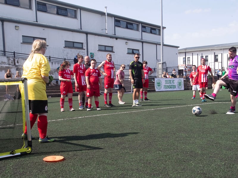 Penalty action from the Celtic FC Foundation's Ability Counts 7s Tournament at Bishop's Field.