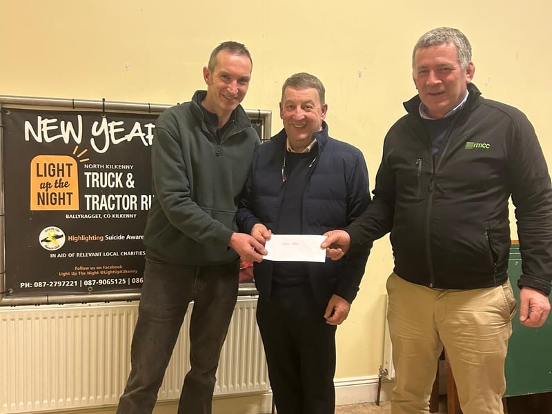 Anam Cara. L-R James Farrell (Light up the Night Committee), Cllr Pat Fitzpatrick, Richie McEvoy