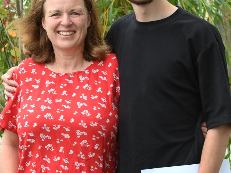 Calum McMonagle with his aunt, Karen Wynne.