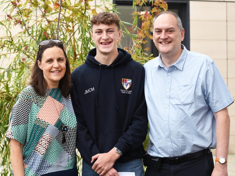 James McMorris with his parents Lorraine and Douglas. (Photos: Keith Moore)