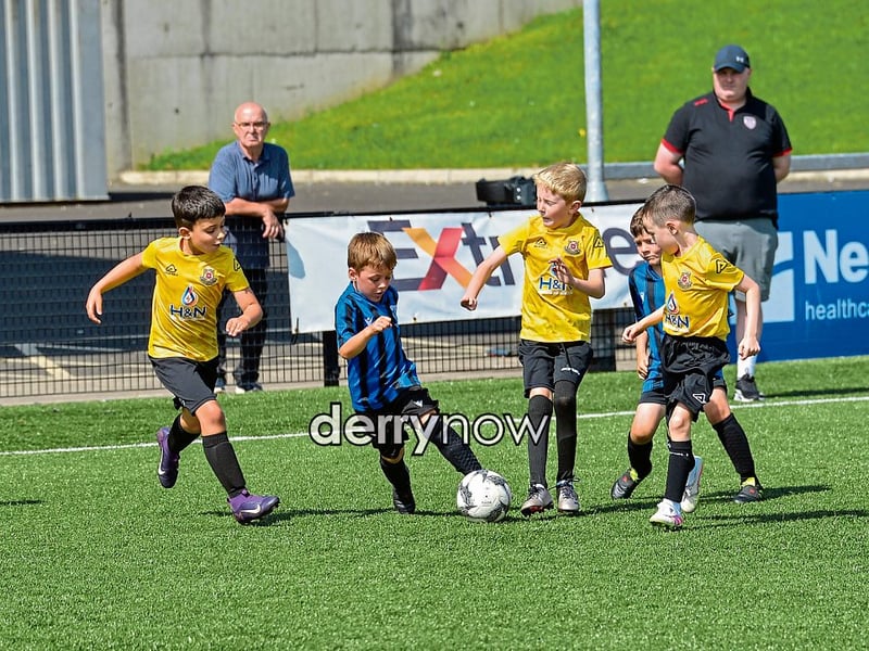 Soccer action from the Ryan McBride Summer Camp.
