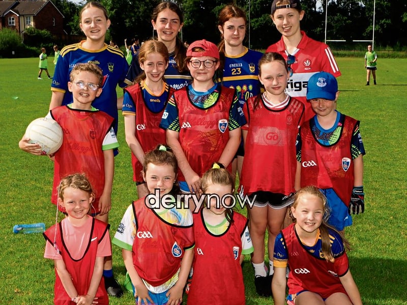 8-9 years team with their coaches at the Steelstown Brian Og’s Cul camp
