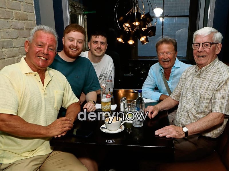 Mickey O’Connor celebrating his 70th birthday with guests in the Bentley. (Photos - Tom Heaney, nwpresspics)