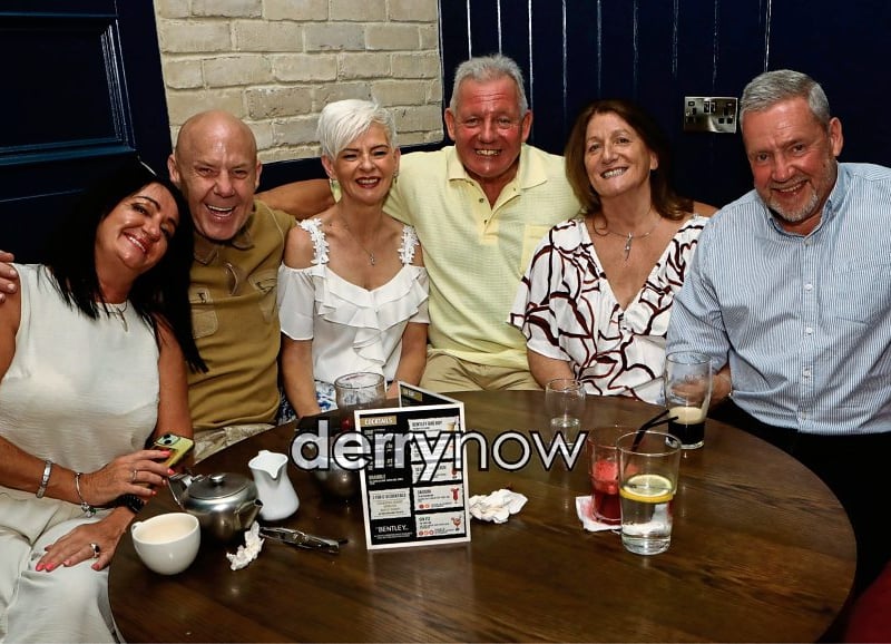 Mickey O’Connor celebrating his 70th birthday with guests in the Bentley.