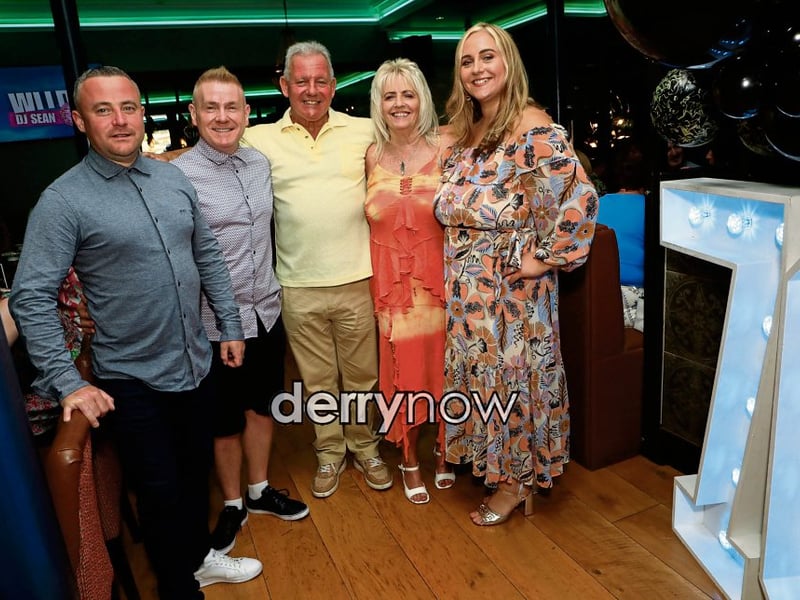 Mickey O’Connor celebrating his 70th birthday with family in the Bentley.