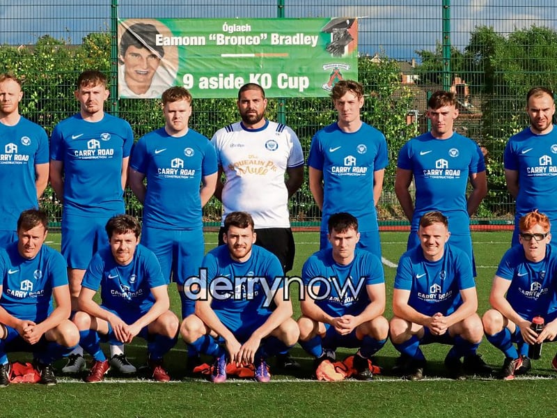Quigley’s Point Swifts team who played in the Óglach Eamonn “Bronco” Bradley 9-a-side KO Cup held at Leafair.