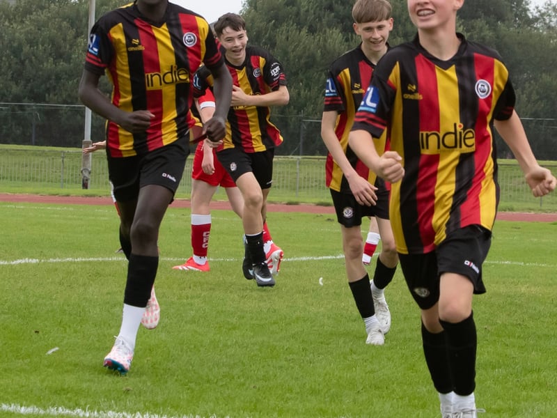 Partick goal celebrations from Wednesday's Foyle Cup u-14 group game between Cliftonville and Partick Thistle.
