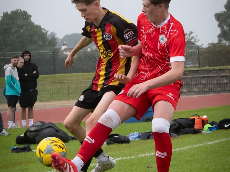 Action from Wednesday's Foyle Cup u-14 group game between Cliftonville and Partick Thistle.