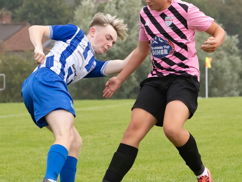 Action from Wednesday's Foyle Cup u-15 group game between Kilmacrennan Celtic and Newry City at Leafair Park, Derry. (Photos: Jim McCafferty Photography)