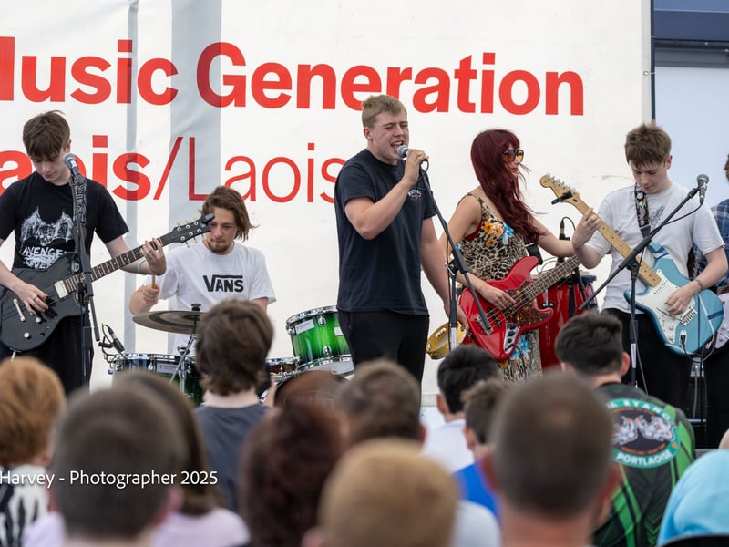 Musicians drew the crowds to their feet as Music Generation Laois recently held their Summer School of Rock & Pop Show in the Laois Music Centre, on Sunday July 13. 