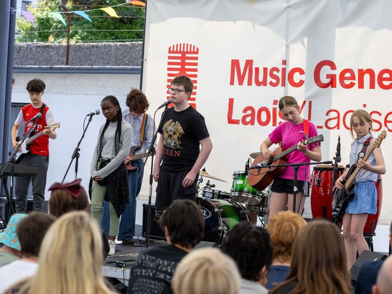 Musicians drew the crowds to their feet as Music Generation Laois recently held their Summer School of Rock & Pop Show in the Laois Music Centre, on Sunday July 13. 