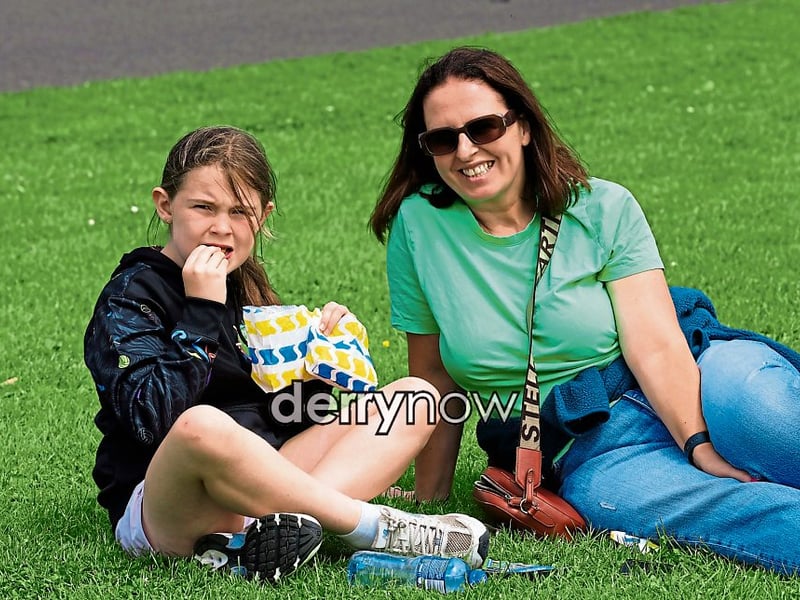The Sheenan family relaxing at the John West “Féile Peil na nÓg 2025 held in Owenbeg. (Photo - Tom Heaney, nwpresspics)