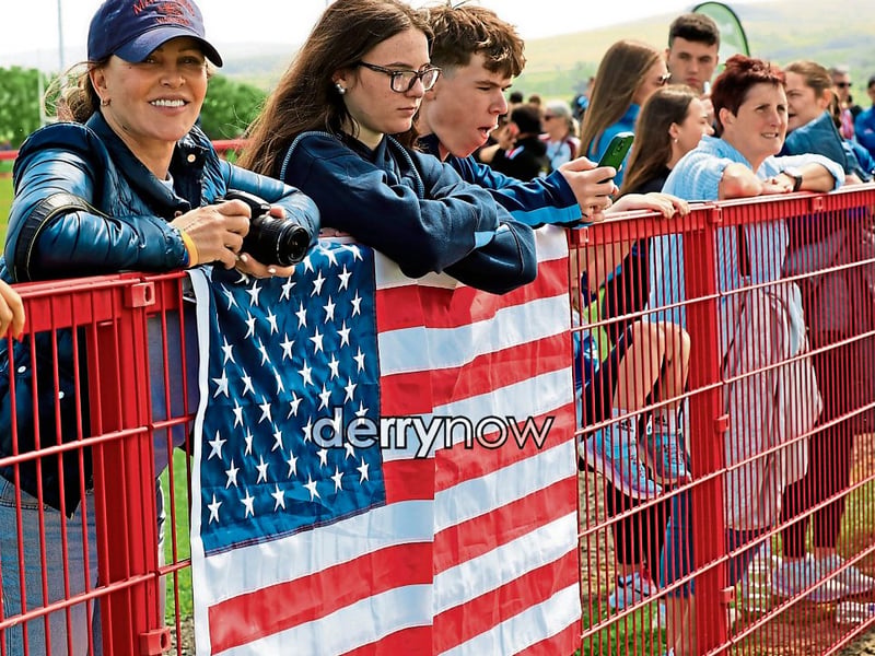 Spectators at the Ballinderry Ladies v New York Ladies game at the John West “Féile Peil na nÓg 2025 held in Owenbeg. (Photo - Tom Heaney, nwpresspics)