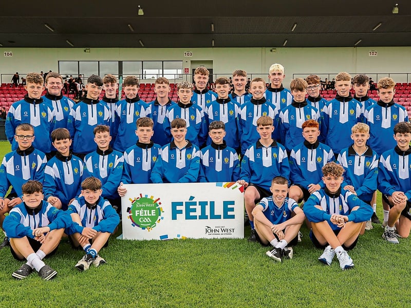 The Ballinderry (Derry) side which competed at the John West Féile Peile na nÓg National Finals 2025 at the Derry GAA Centre of Excellence, Owenbeg Sponsored for the tenth time by John West, it is one of the biggest underage sporting events on the continent. (Photo: Lorcan Doherty)