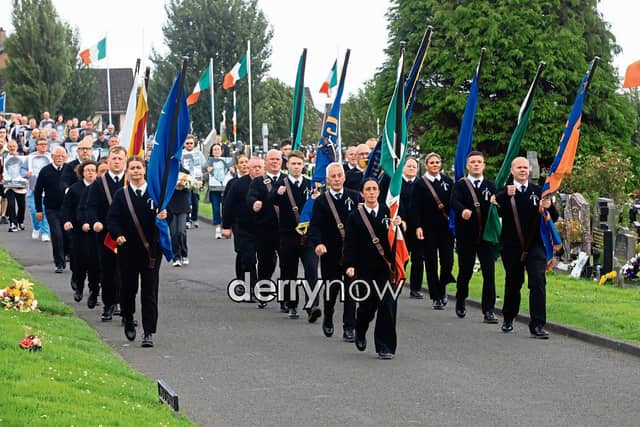 The Colour Party leading the annual Volunteers Commemoration into the City Cemetery. (Photos - Tom Heaney, nwpresspics) We want your photos to feature on the website via our Camera Club. Do you have a great photo from life in the locality? Whether it’s a party, wedding, communion, landscape, a quirky shot from your archives, or a simple everyday moment, we want your snapshots. We are inviting people to share photos that capture the spirit of the county. From special occasions to quieter moments, your pictures help tell the story of everyday life in our community. To submit: Go to the Camera Club page and follow the instructions to upload your photo. Include your name, where it was taken, and a short caption if you can. Your photo could be featured on our website and newspaper and seen by readers across the county and beyond. TAP HERE TO SUBMIT YOUR PICTURES TODAY