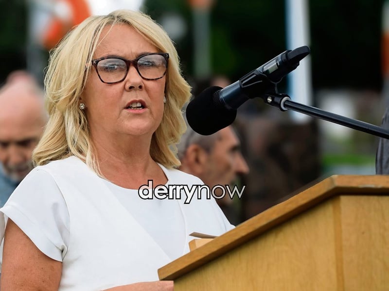 Ciara Ferguson, MLA, speaking at the annual Volunteers Commemoration.