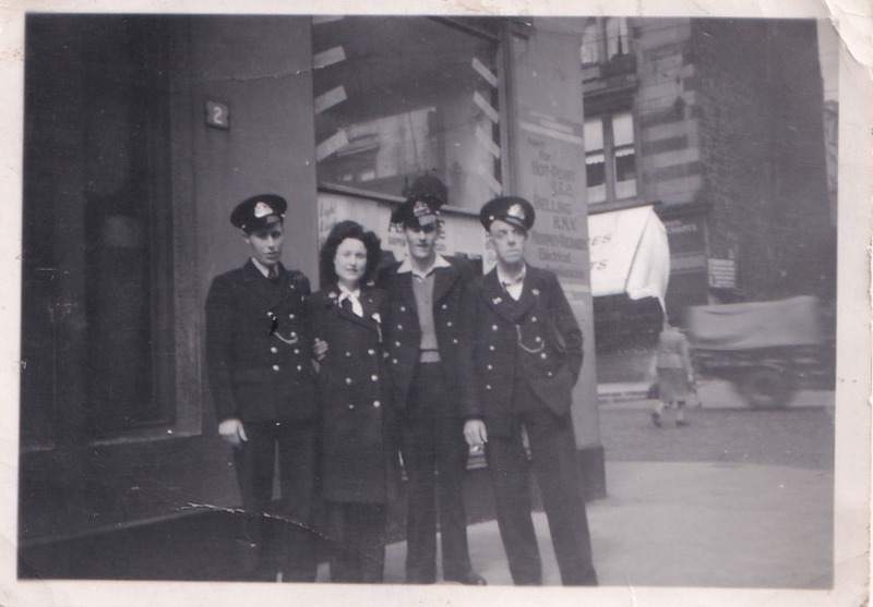 Mary McGinley, Derryreel, Falcarragh pictured with her co-workers on Glasgow Corporation trams in the 1950s. Many Donegal people worked on the buses, trams and trolleybuses operated by Glasgow Corporation Transport. (Image courtesy of Mary McKeown)