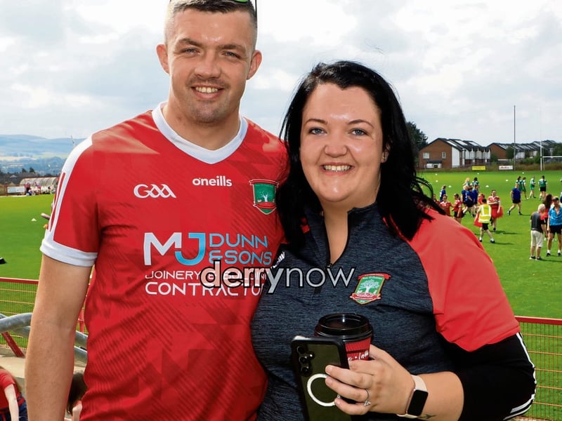 Eamon and Emma McGinley at the Sean Dolans Gaelic for Mothers & Others blitz.