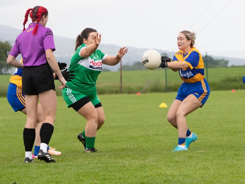 Action from the Limavady Wolfhounds v. Glenravel clash on Saturday.