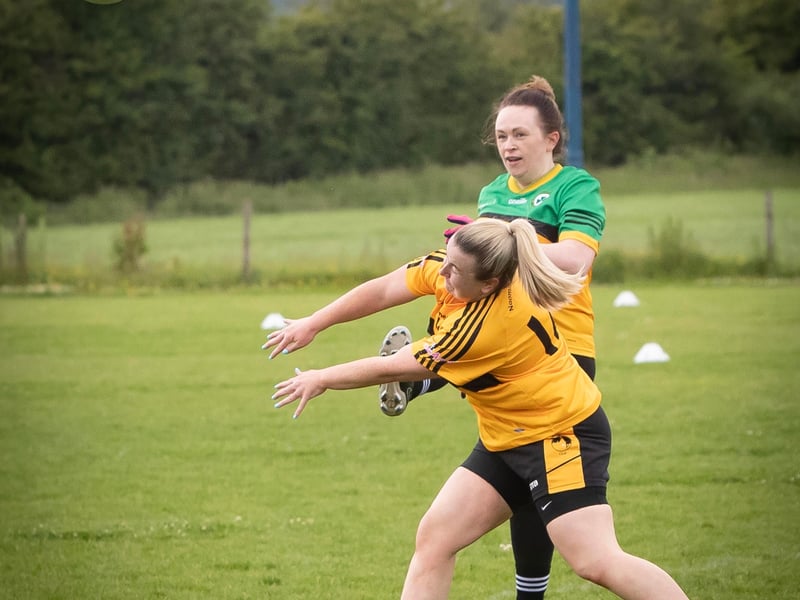 Action from the St. Eunan's (Letterkenny) v. Desertmartin game during Saturday's blitz at Beart GAC. (Photos: Jim McCafferty Photography)
