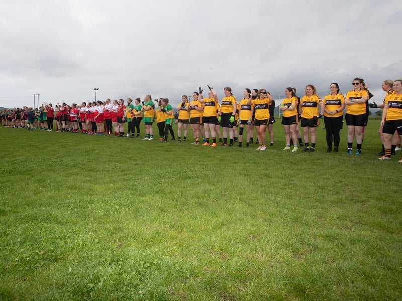 Ladies getting ready for a warm up before Saturday's event at Beart GAC.