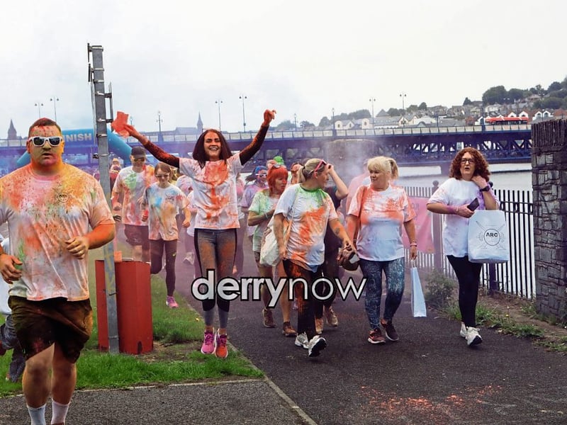 Having a great time at the ARC Fitness 3k Colour Dash, at Destined, Foyle Road, on Saturday. (Photos - Tom Heaney, nwpresspics)