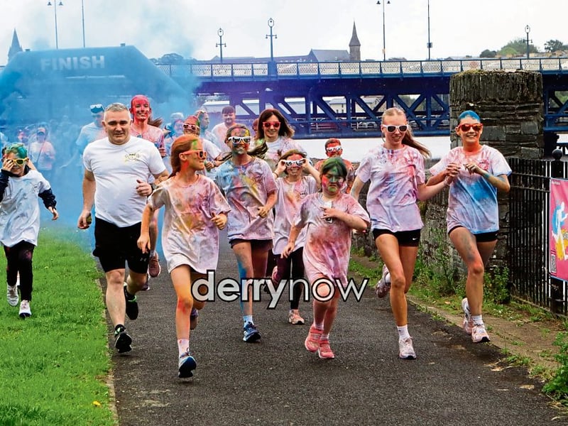 Runners taking part in the ARC Fitness 3k Colour Dash.