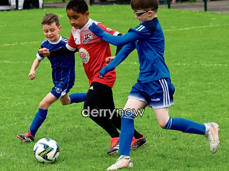 Action at the Gerry McAuley U-8 festival of games.