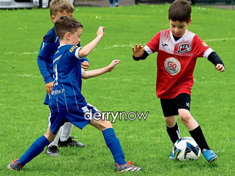 Action at the Gerry McAuley U-8 festival of games.