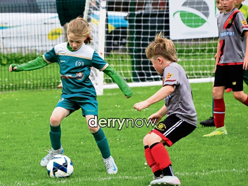 Action at the Gerry McAuley U-8 festival of games.