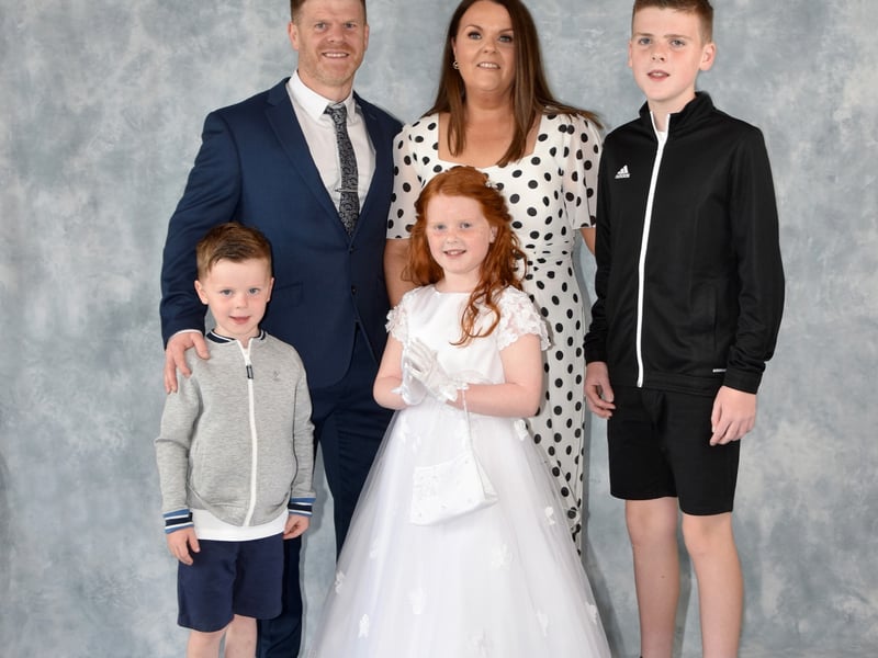 Celebrating First Communion day at St. Canice's Dungiven