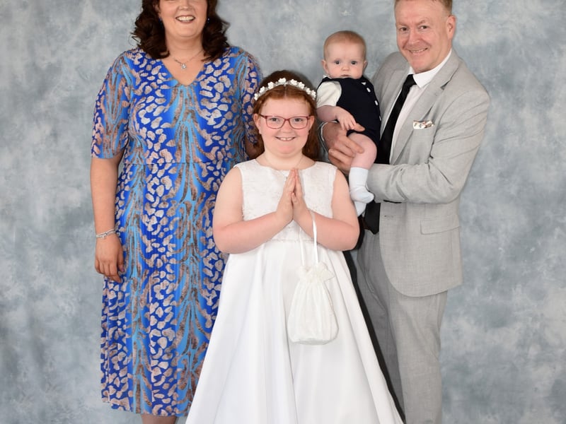 The McVey family on First Communion day (Photos: Mary K Burke)