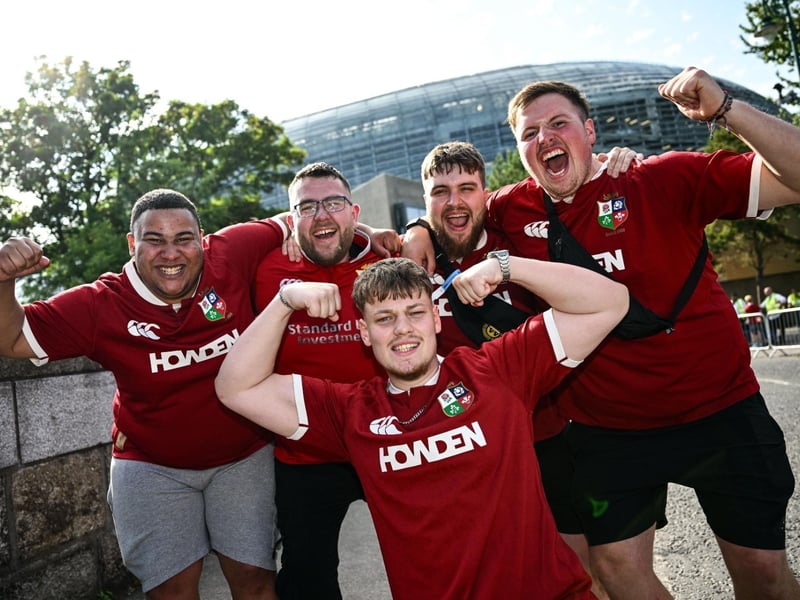 History was made on Friday night when the the British & Irish Lions played on Irish soil for the first time, ahead of their summer tour of Australia. for the first time, ahead of their summer tour of Australia. Andy Farrell's side were beaten 28-24 by Argentina in front of a near capacity crowd at the Avia Stadium in Dublin. The squad departed for Australia on Saturday ahead of their nine-match tour down under, beginning next Saturday with a match against Western Force in Perth. The much-anticipated tour, which will see tens of thousands of Lions fans travelling to Australia, will culminate in three test matches against the Wallabies on July 19, July 26 and August 2. All nine of the British & Irish Lions matches in Australia will be broadcast in Ireland by Sky Sports. PICTURES: Sportsfile