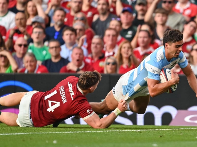 History was made on Friday night when the the British & Irish Lions played on Irish soil for the first time, ahead of their summer tour of Australia. for the first time, ahead of their summer tour of Australia. Andy Farrell's side were beaten 28-24 by Argentina in front of a near capacity crowd at the Avia Stadium in Dublin. The squad departed for Australia on Saturday ahead of their nine-match tour down under, beginning next Saturday with a match against Western Force in Perth. The much-anticipated tour, which will see tens of thousands of Lions fans travelling to Australia, will culminate in three test matches against the Wallabies on July 19, July 26 and August 2. All nine of the British & Irish Lions matches in Australia will be broadcast in Ireland by Sky Sports. PICTURES: Sportsfile