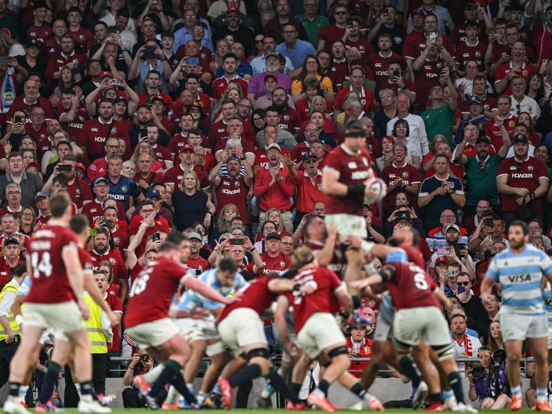 History was made on Friday night when the the British & Irish Lions played on Irish soil for the first time, ahead of their summer tour of Australia. for the first time, ahead of their summer tour of Australia. Andy Farrell's side were beaten 28-24 by Argentina in front of a near capacity crowd at the Avia Stadium in Dublin. The squad departed for Australia on Saturday ahead of their nine-match tour down under, beginning next Saturday with a match against Western Force in Perth. The much-anticipated tour, which will see tens of thousands of Lions fans travelling to Australia, will culminate in three test matches against the Wallabies on July 19, July 26 and August 2. All nine of the British & Irish Lions matches in Australia will be broadcast in Ireland by Sky Sports. PICTURES: Sportsfile