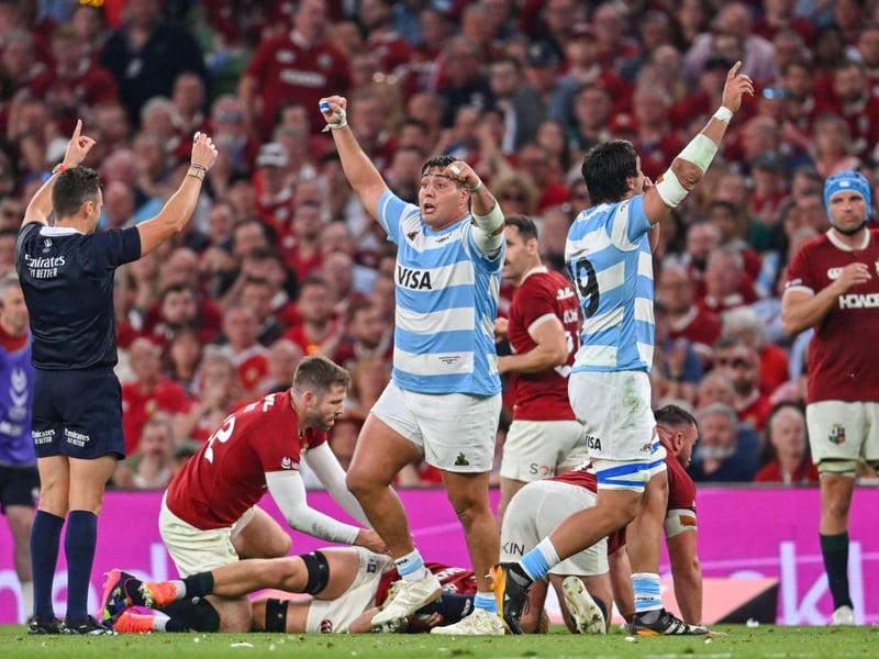 History was made on Friday night when the the British & Irish Lions played on Irish soil for the first time, ahead of their summer tour of Australia. for the first time, ahead of their summer tour of Australia. Andy Farrell's side were beaten 28-24 by Argentina in front of a near capacity crowd at the Avia Stadium in Dublin. The squad departed for Australia on Saturday ahead of their nine-match tour down under, beginning next Saturday with a match against Western Force in Perth. The much-anticipated tour, which will see tens of thousands of Lions fans travelling to Australia, will culminate in three test matches against the Wallabies on July 19, July 26 and August 2. All nine of the British & Irish Lions matches in Australia will be broadcast in Ireland by Sky Sports. PICTURES: Sportsfile