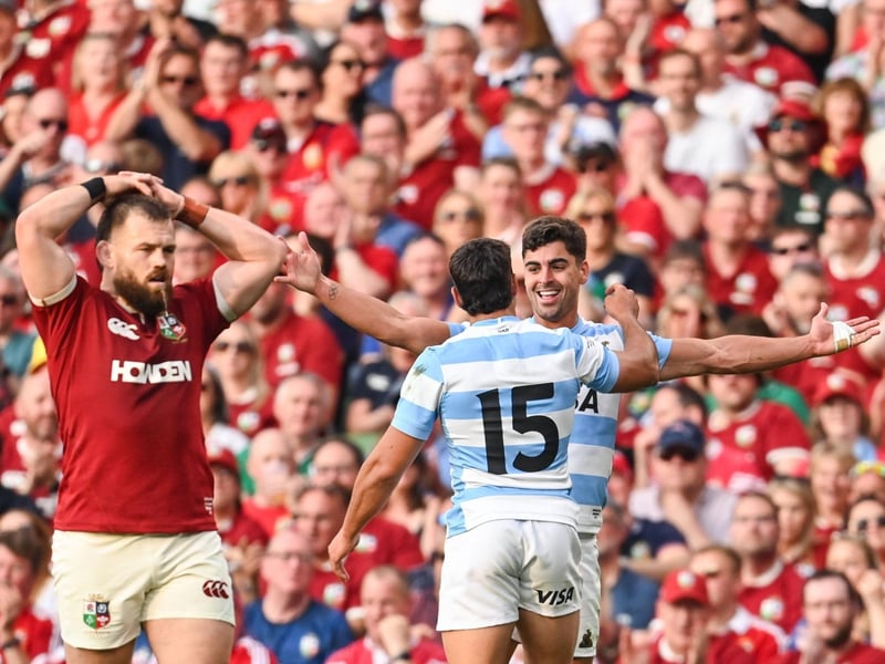 History was made on Friday night when the the British & Irish Lions played on Irish soil for the first time, ahead of their summer tour of Australia. for the first time, ahead of their summer tour of Australia. Andy Farrell's side were beaten 28-24 by Argentina in front of a near capacity crowd at the Avia Stadium in Dublin. The squad departed for Australia on Saturday ahead of their nine-match tour down under, beginning next Saturday with a match against Western Force in Perth. The much-anticipated tour, which will see tens of thousands of Lions fans travelling to Australia, will culminate in three test matches against the Wallabies on July 19, July 26 and August 2. All nine of the British & Irish Lions matches in Australia will be broadcast in Ireland by Sky Sports. PICTURES: Sportsfile