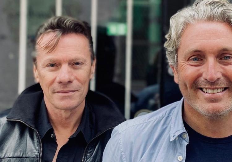 Larry Mullen pictured alongside Kilkenny tech investor Brendan Morrissey Photo: Brendan Morrissey