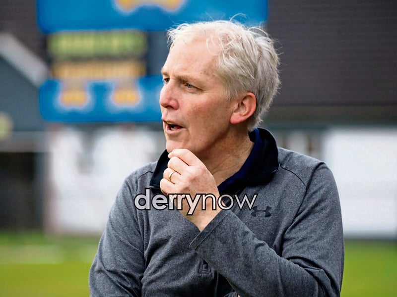 Steelstown Brian Ogs manager Laurence Strain.