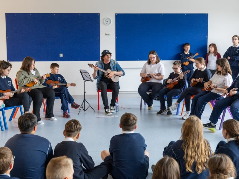 Music Generation Laois held a Ukulele Programme Concert at Scoil Bhríde, Portlaoise, under the direction of Musician Educator Terry Byrne.