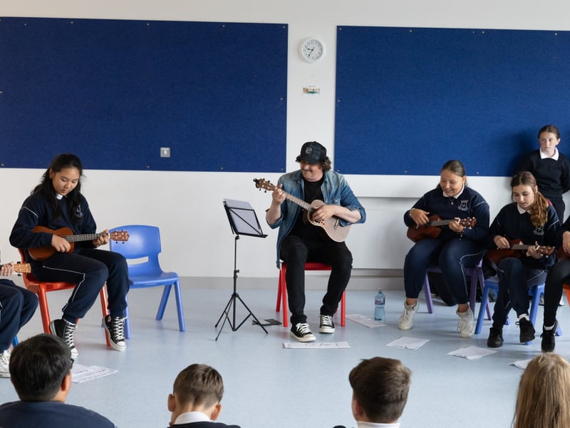 Music Generation Laois held a Ukulele Programme Concert at Scoil Bhríde, Portlaoise, under the direction of Musician Educator Terry Byrne.