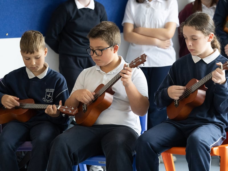 Music Generation Laois held a Ukulele Programme Concert at Scoil Bhríde, Portlaoise, under the direction of Musician Educator Terry Byrne.