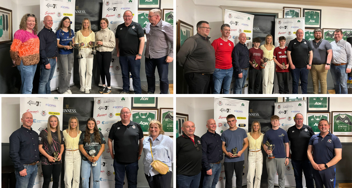 Ireland Sevens captain Megan Burns was on hand to make the presentations at the Tullamore Rugby Club Youths Awards at the club recently. Players from U-13 through U-16 were honoured on the night.  CLICK ON THE ARROWS ABOVE TO GO THROUGH ALL THE PICTURES