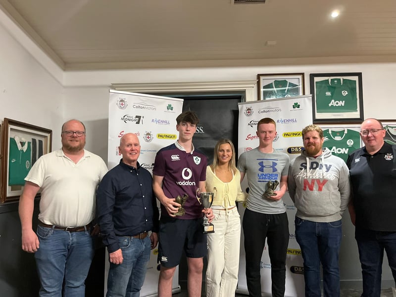 U16 boys - Ian Moran, coach, Jimmy Martin, Patrick Corcoran, player of the year, Megan Burns, Sean Healy, most improved player, Cathal Feighery, coach, Andy Keary. CLICK ON THE ARROWS ABOVE TO GO THROUGH ALL THE PICTURES
