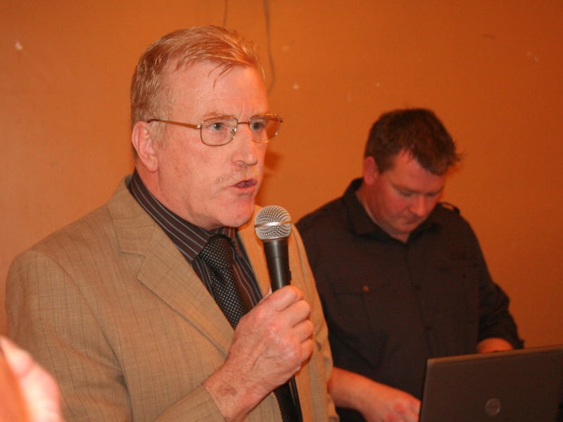 Gerry McGovern (back, second from right) pictured when GAA President John Horan opened of the McGovern Aughavas Leitrim GAA Centre of Excellence in 2019 Picture: Willie Donnellan