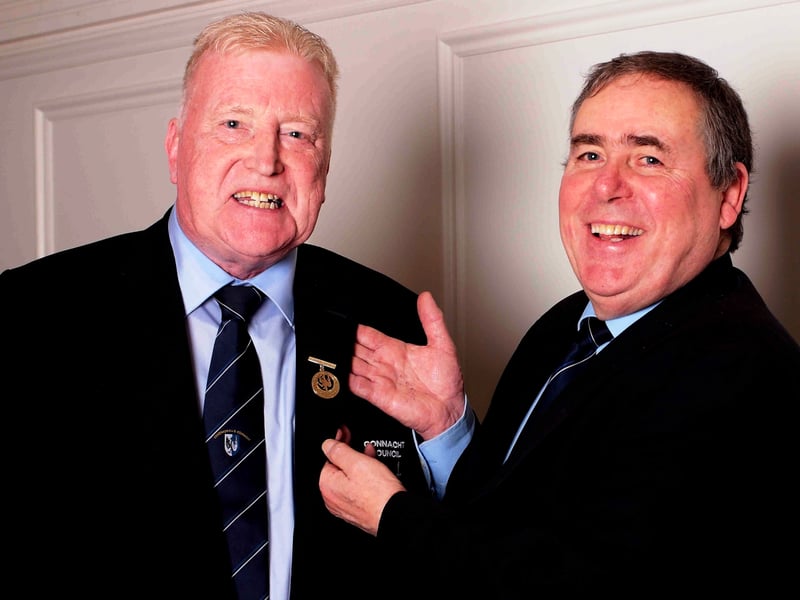 The late Gerry McGovern pictured on his election as Connacht GAA President with his predecessor Mick Rock of Elphin Picture: James Molloy