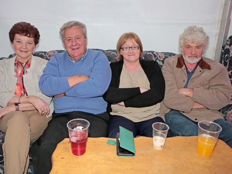 Caption: Geraldine and Gerry McLoughlin with Ann and John Shannon at The Hill Top Festival in Aughnacliffe